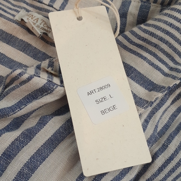 Lina Tomei linen-blend sleeveless dress Italy - Picture 4 of 4